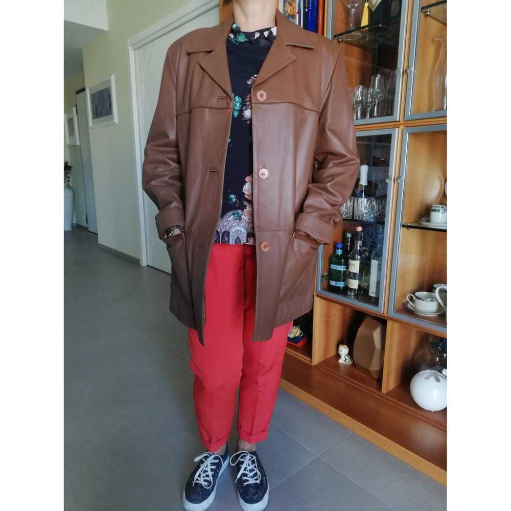 Enrico Coveri Leather coat - image 7