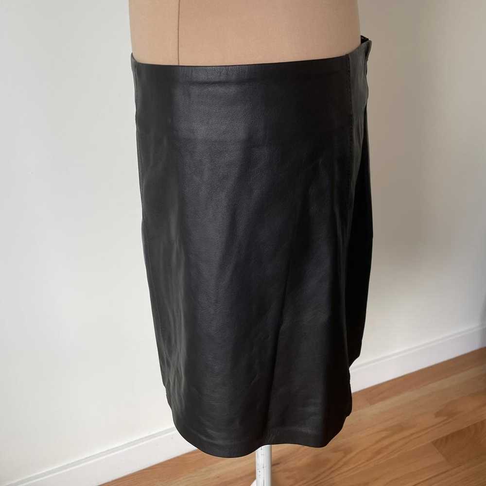 T by Alexander Wang Leather mini skirt - image 2