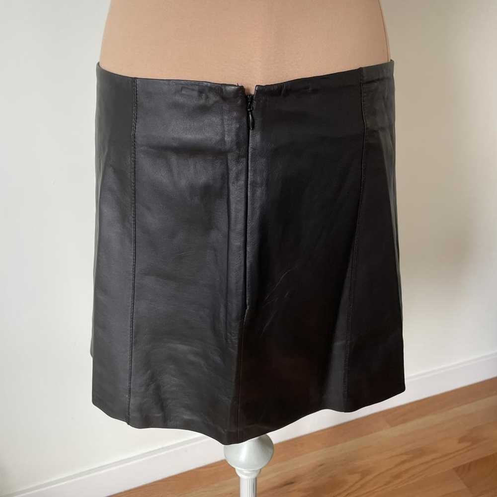 T by Alexander Wang Leather mini skirt - image 3