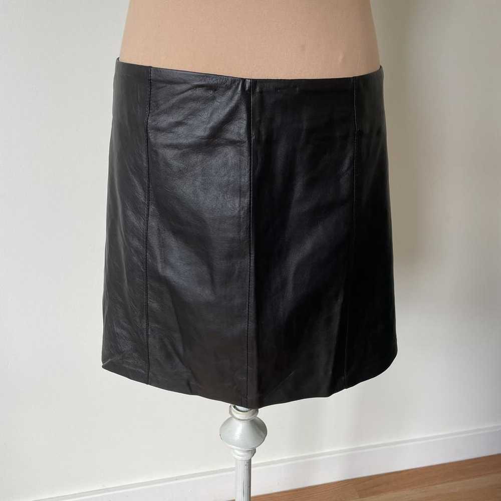 T by Alexander Wang Leather mini skirt - image 6