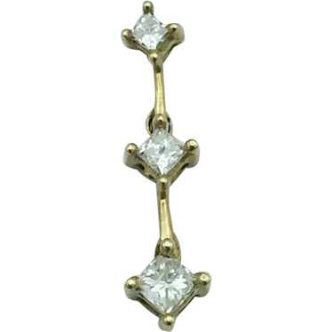 10K .17ctw Diamond Stick Pendant