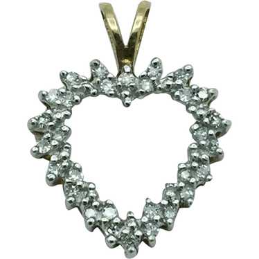 10K .33ctw Diamond Heart Pendant