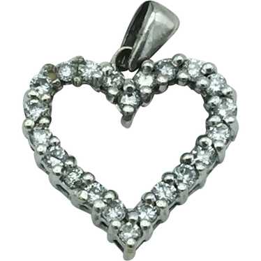 10KW .44ctw Diamond Heart Pendant