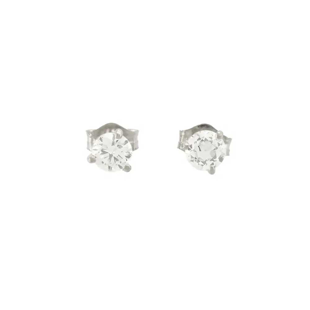 Sparkly Diamond Studs in 14k White Gold - image 3