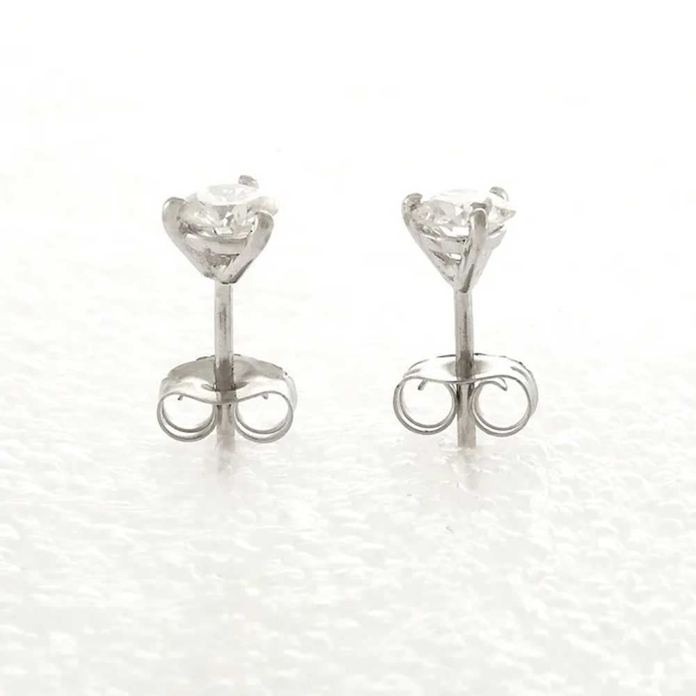 Sparkly Diamond Studs in 14k White Gold - image 4