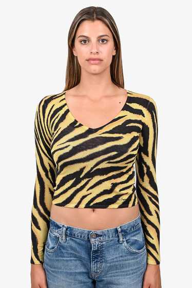 Versace Jeans Couture Black/Yellow Tiger Print Cas
