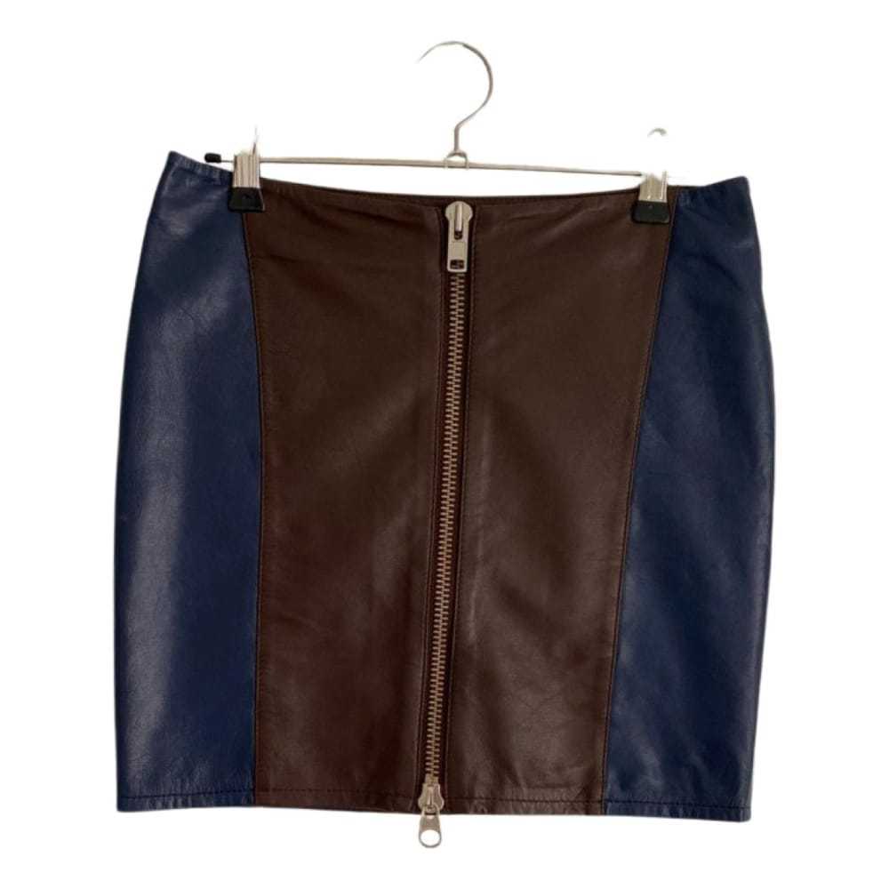 Ganni Leather mini skirt - image 1