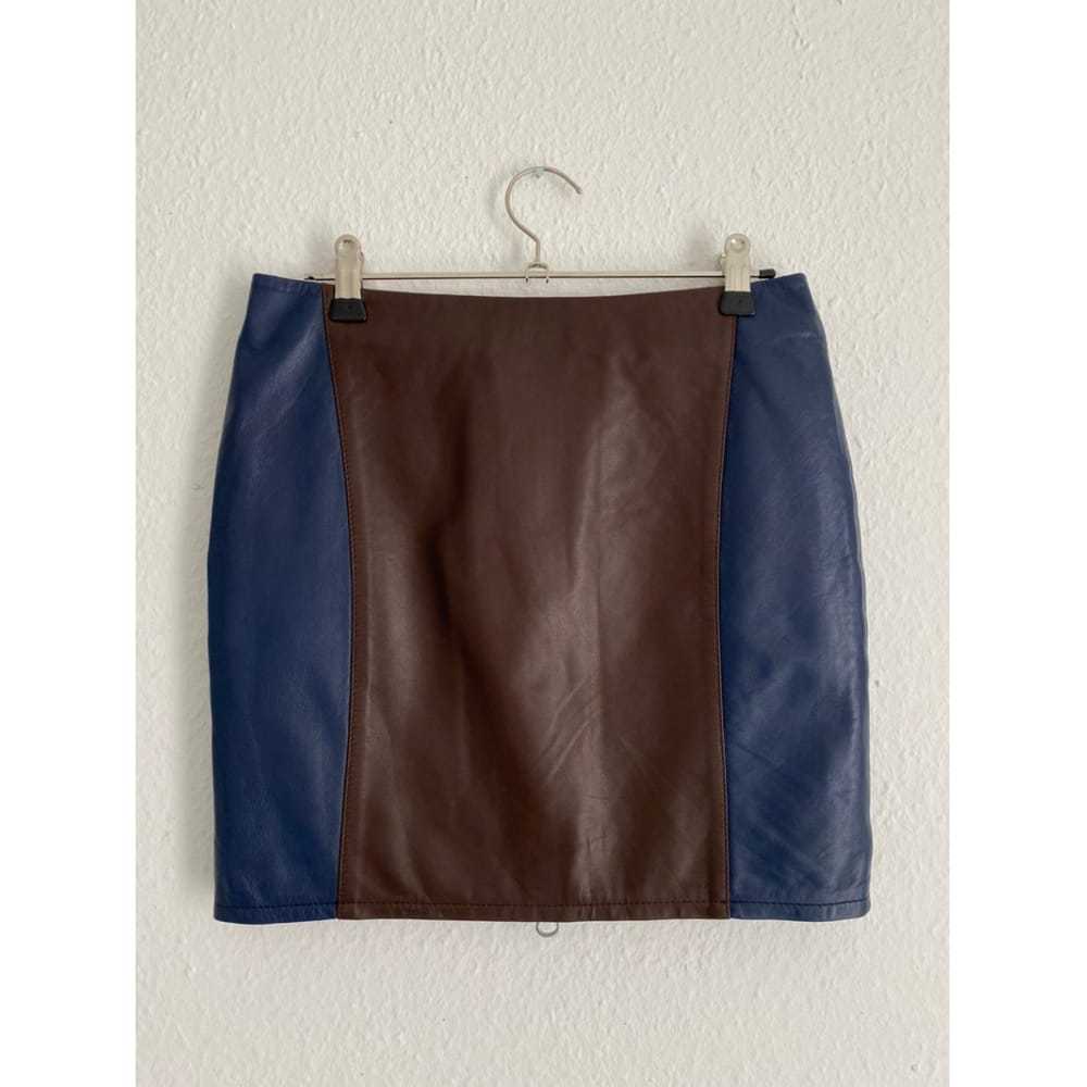Ganni Leather mini skirt - image 2