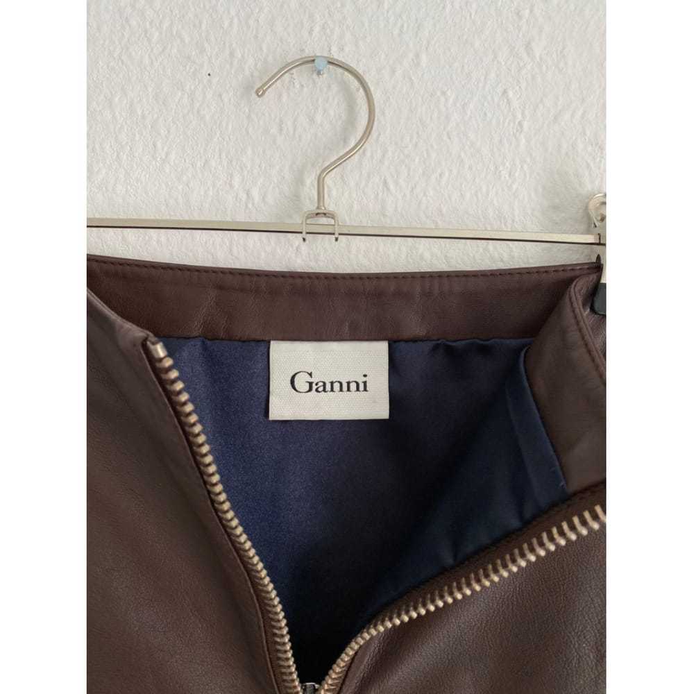 Ganni Leather mini skirt - image 3