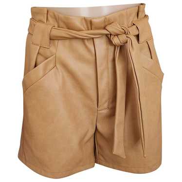 Avec Les Filles Leather mini short