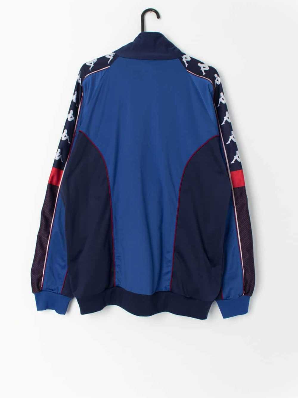 90s vintage Kappa track jacket, blue red and whit… - image 3