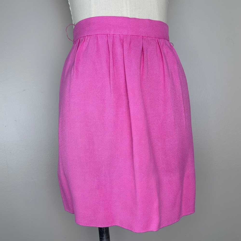 1960s/70s Bright Pink Mini Skirt, Y.E.S. From Cal… - image 1