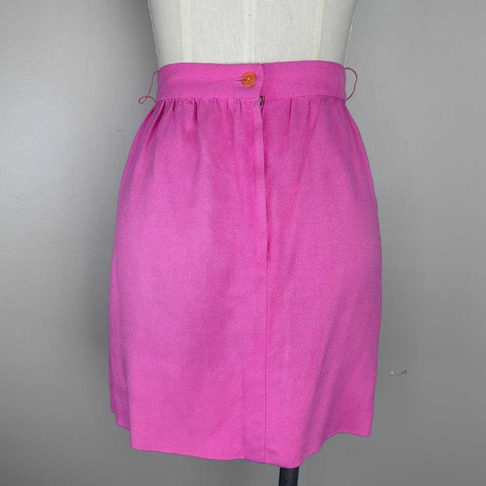 1960s/70s Bright Pink Mini Skirt, Y.E.S. From Cal… - image 2