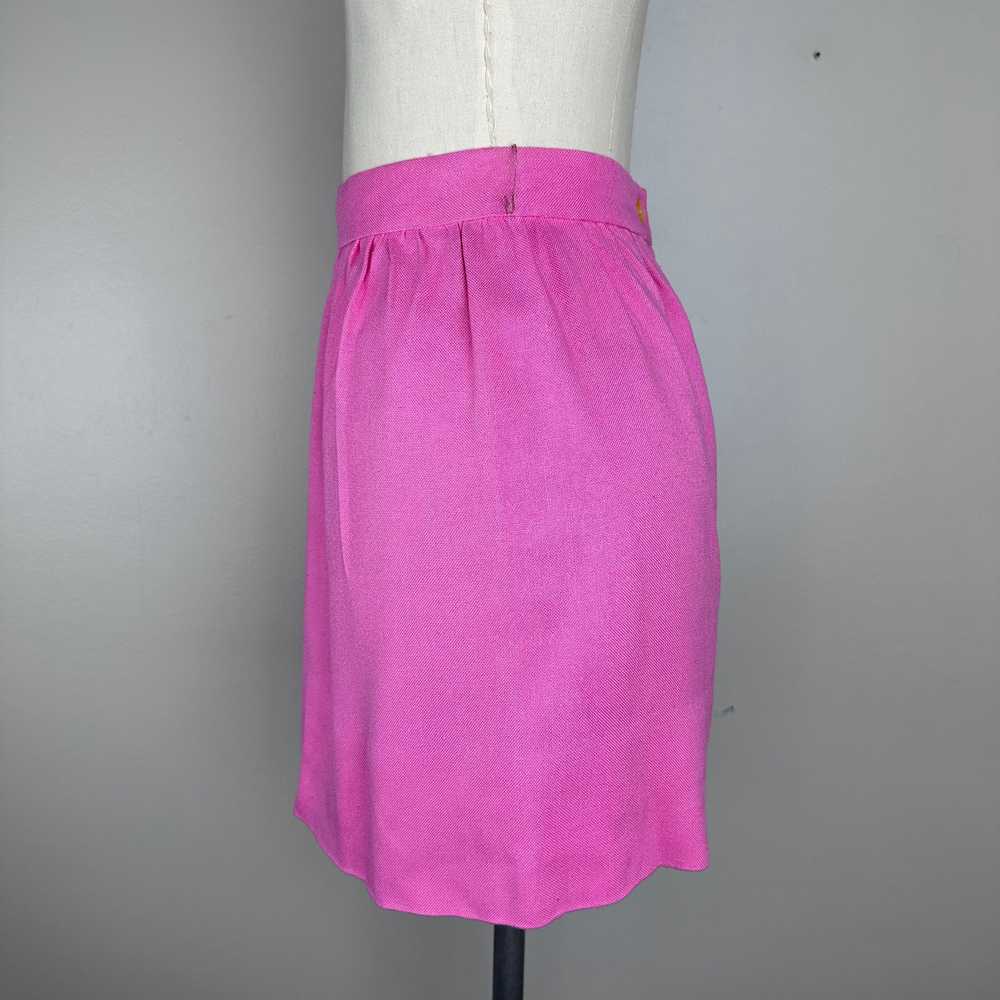 1960s/70s Bright Pink Mini Skirt, Y.E.S. From Cal… - image 3