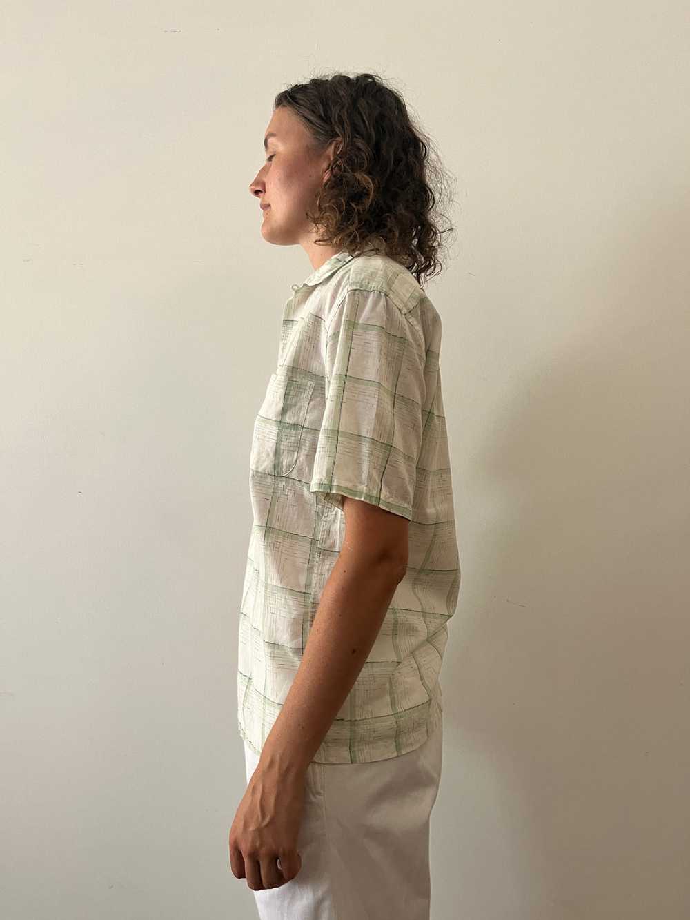 50s Cotton Plaid Summer Shirt - image 2