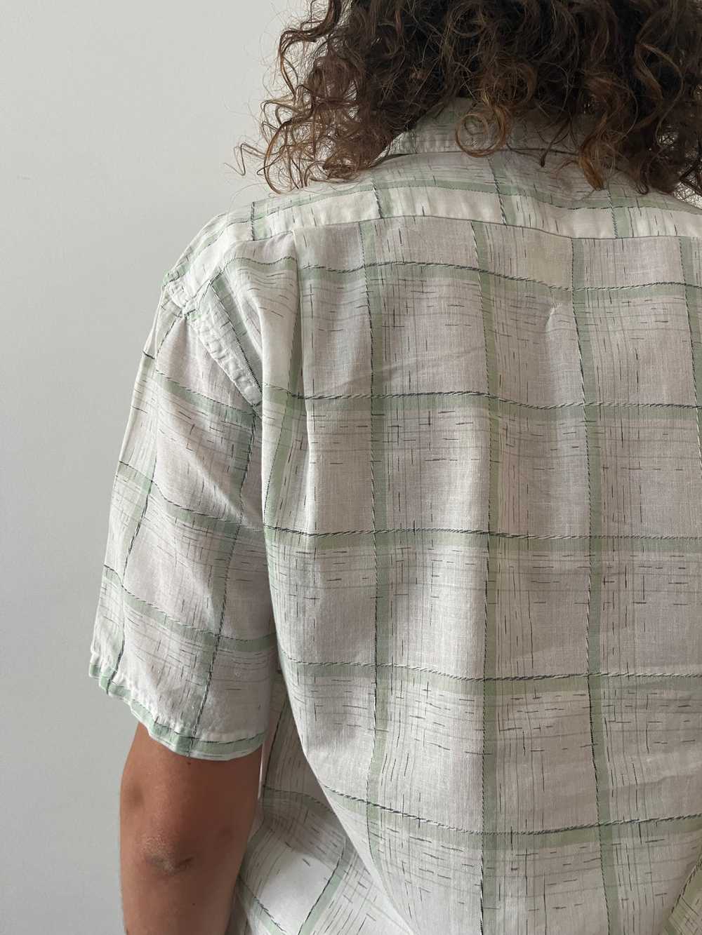 50s Cotton Plaid Summer Shirt - image 4