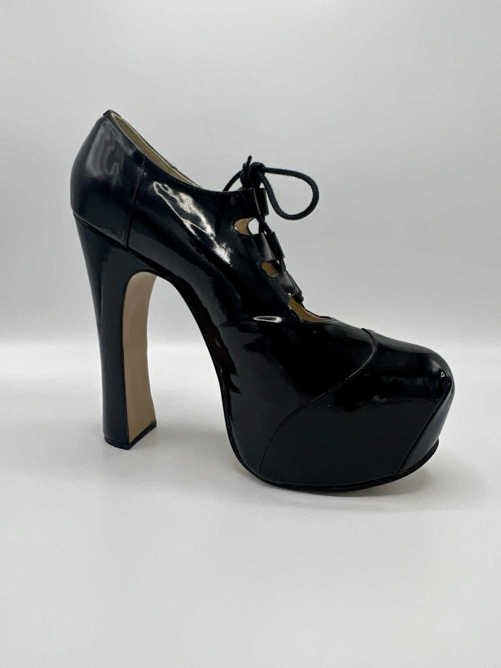 Vivienne Westwood Patent Black Elevated Ghillies … - image 2