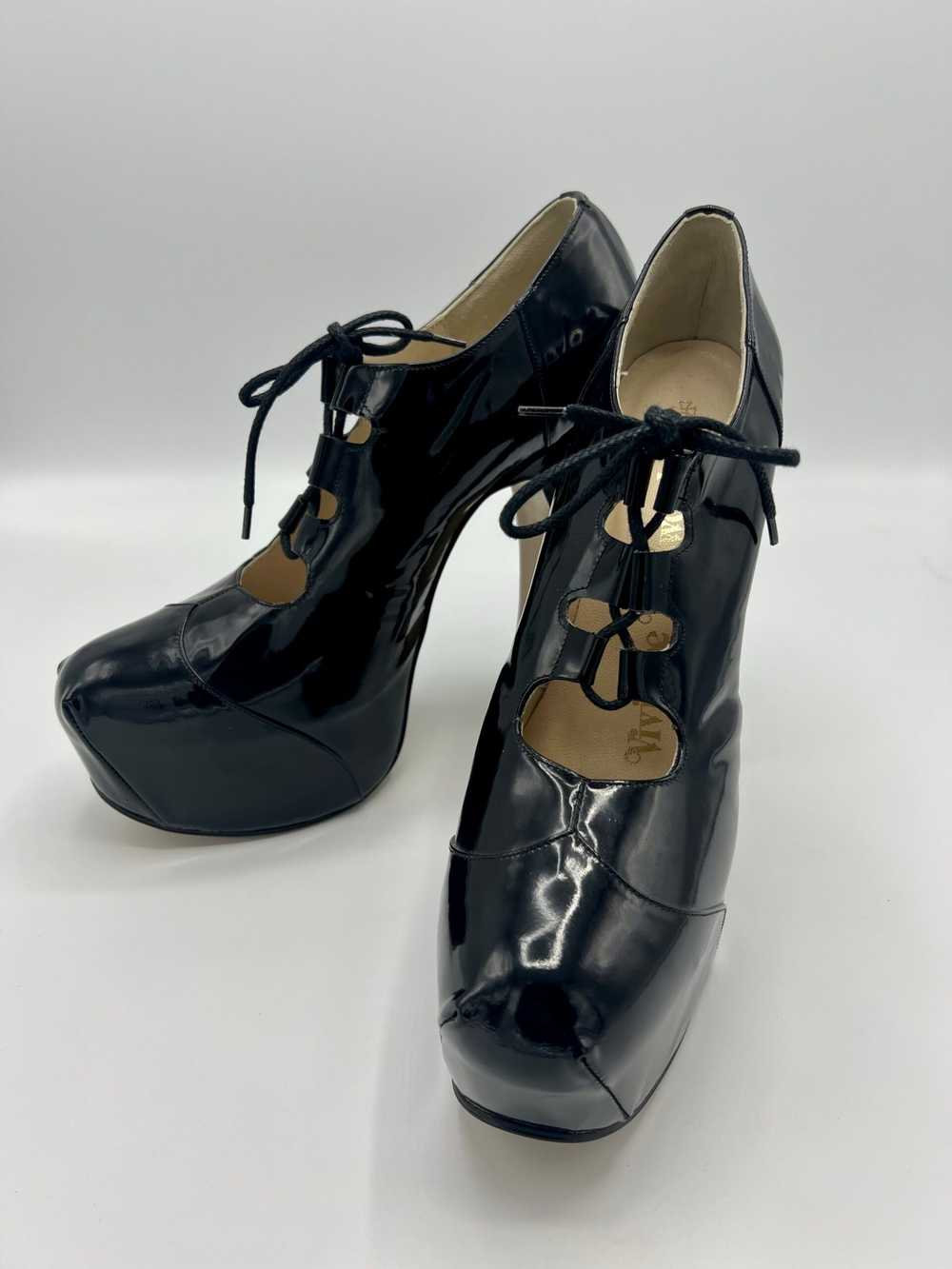 Vivienne Westwood Patent Black Elevated Ghillies … - image 5