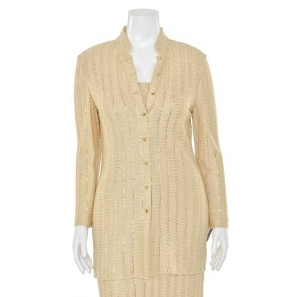 St. John Evening 2Pc Gold Jacket & Dress Suit - image 2