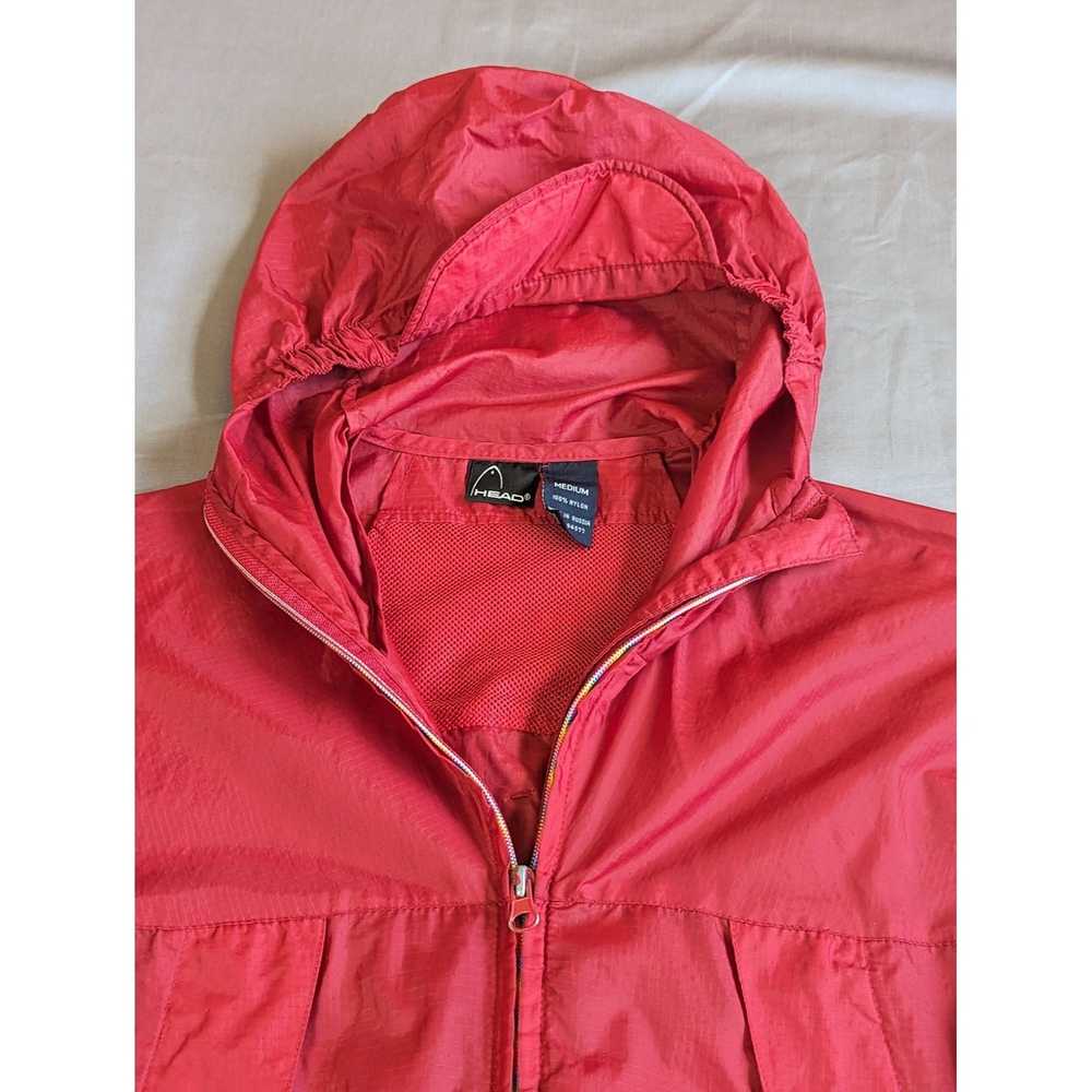 Vintage Vintage Y2k 00's Red Lightweight Hooded J… - image 2