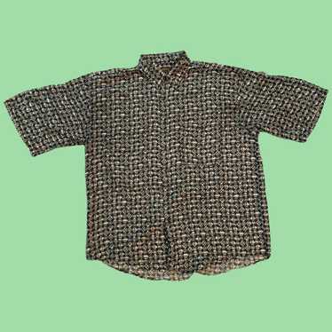 Bruno Bruno 100% silk button down shirt Large - image 1