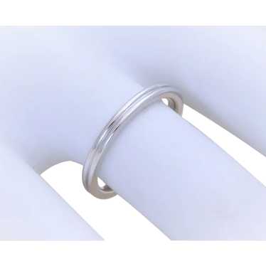 Platinum Two-Tiered Band Ring - image 1