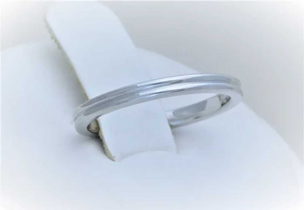 Platinum Two-Tiered Band Ring - image 2
