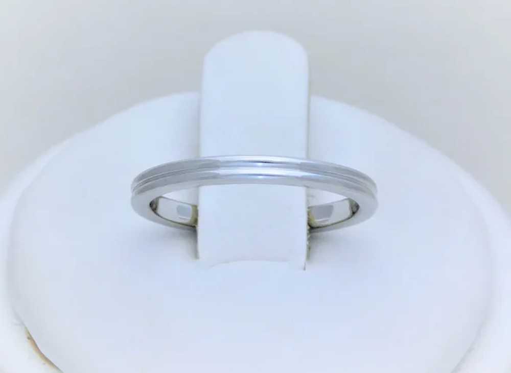 Platinum Two-Tiered Band Ring - image 3