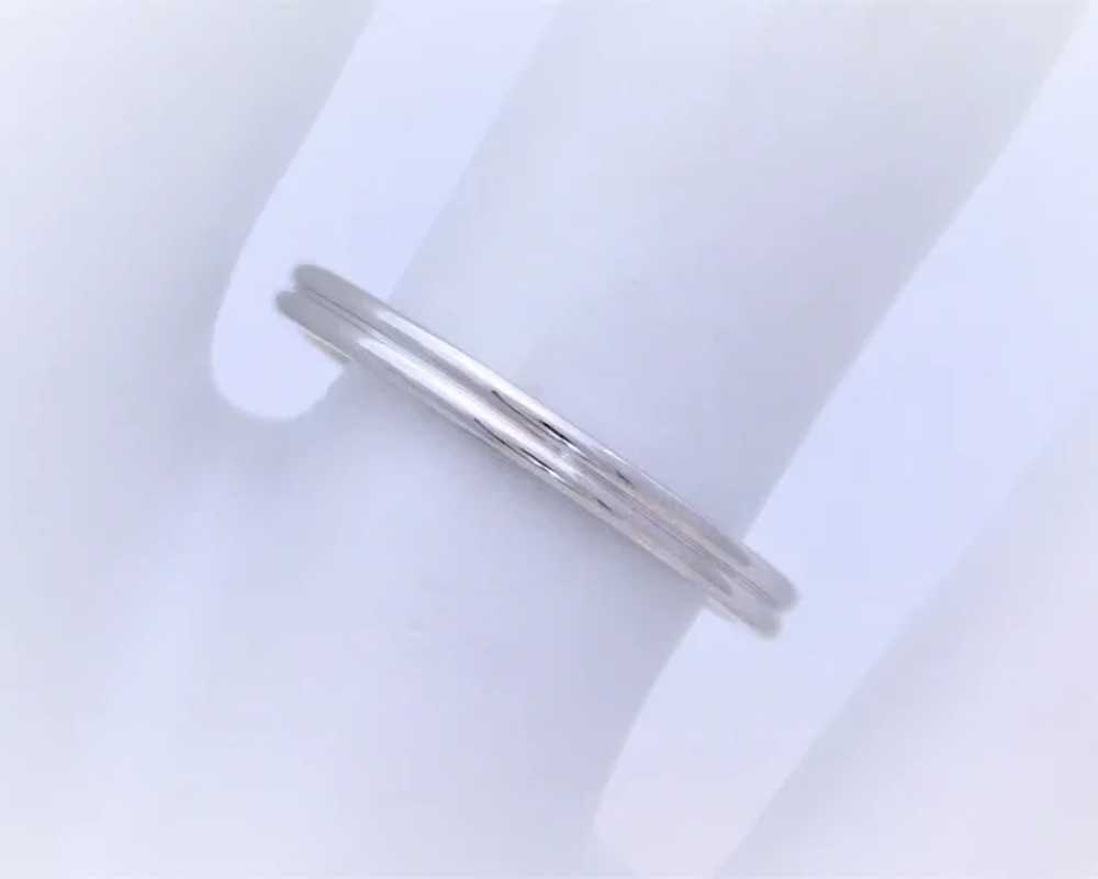 Platinum Two-Tiered Band Ring - image 4