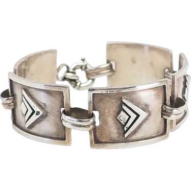 Silpada designer heavy sterling silver panel brac… - image 1