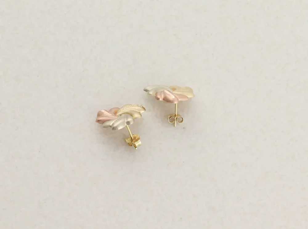 14k Yellow Gold White Gold Rose Gold Earrings Stu… - image 8