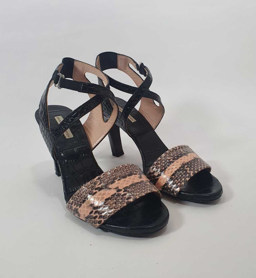 Dries Van Noten Snakeskin Leather Sandals - image 1