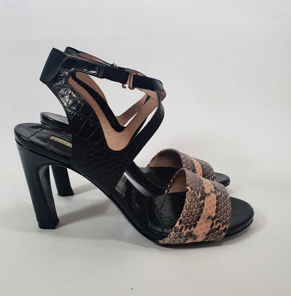 Dries Van Noten Snakeskin Leather Sandals - image 2