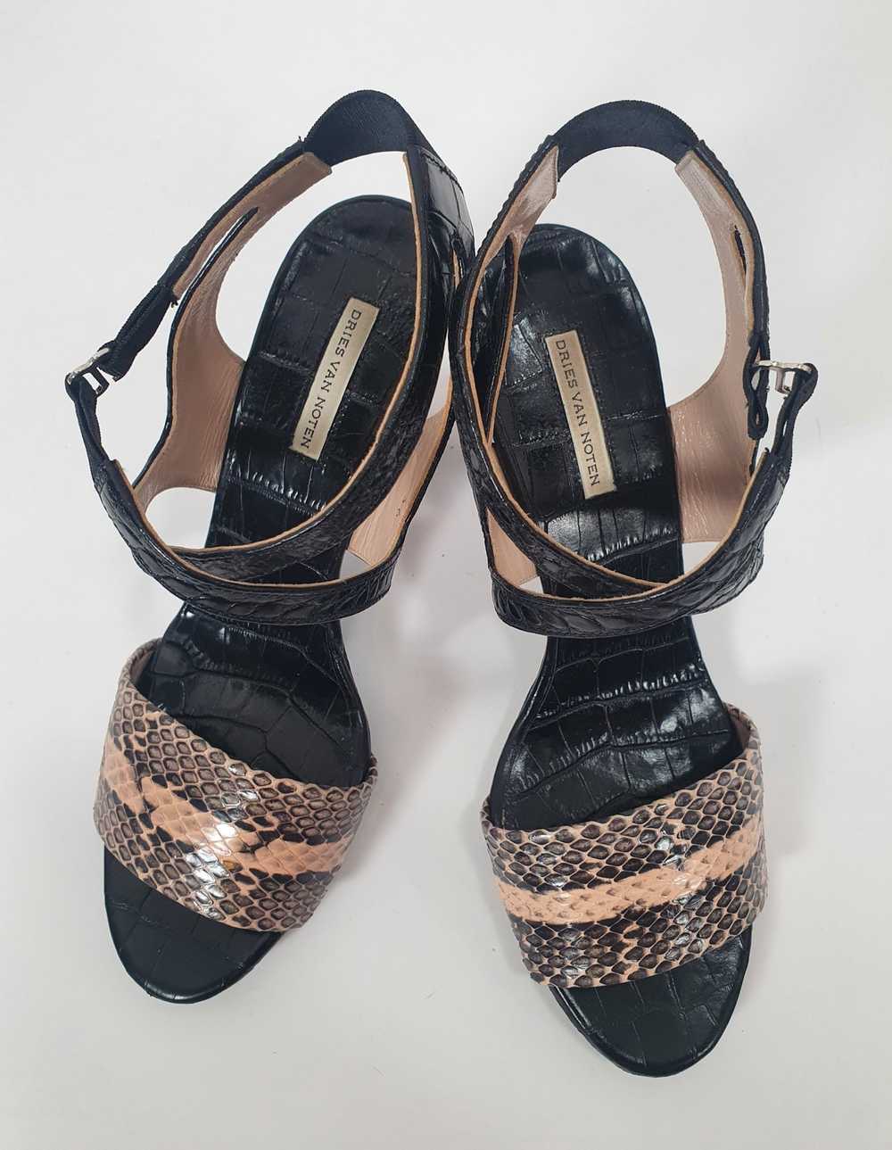 Dries Van Noten Snakeskin Leather Sandals - image 4