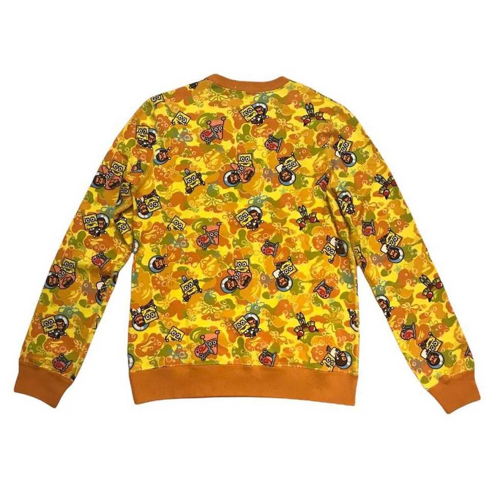 Bape Bape Spongebob 2014 Yellow All-Over Print Cr… - image 4