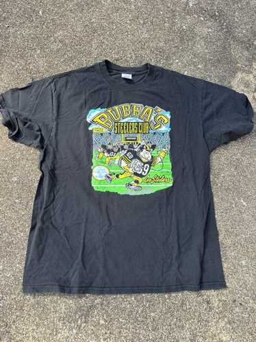 Vtg 1994 Black GTS Pittsburgh Steelers V Neck NFL Screen 