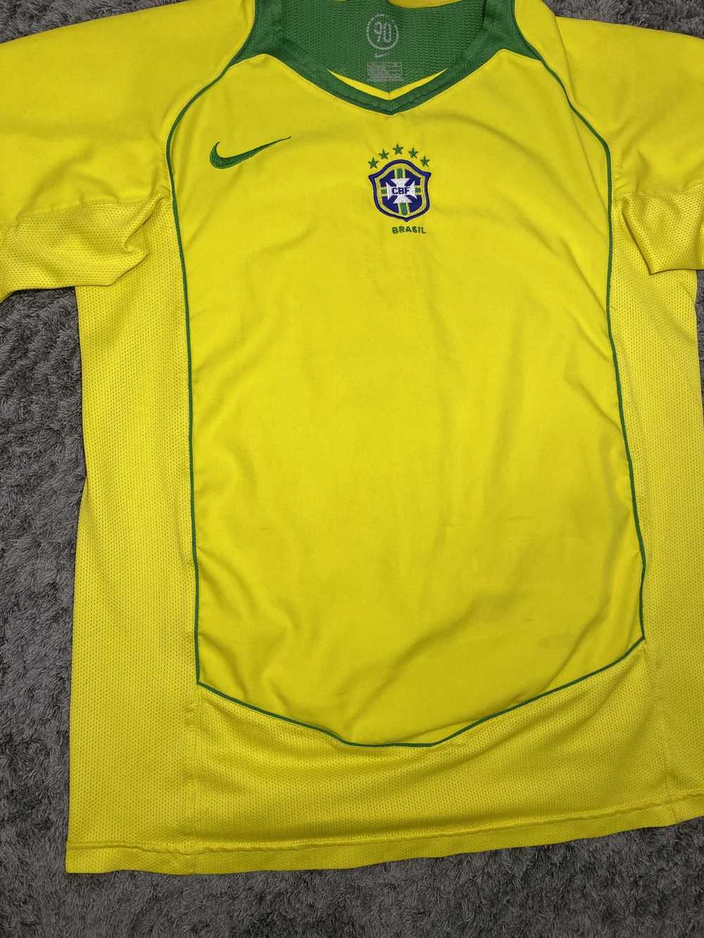 BRAZIL 2002 2003 HOME FOOTBALL SHIRT SOCCER JERSEY NIKE sz XL MEN YELLOW