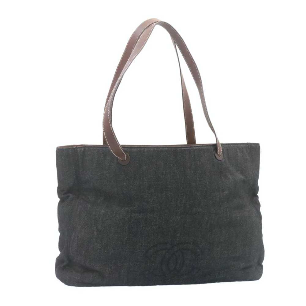 Chanel CHANEL COCO Mark Tote Bag Canvas Black CC … - image 1