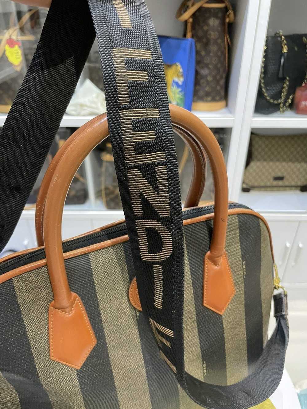 Fendi AUTHENTIC MONOGRAM FENDI ROMA HANDB - image 8