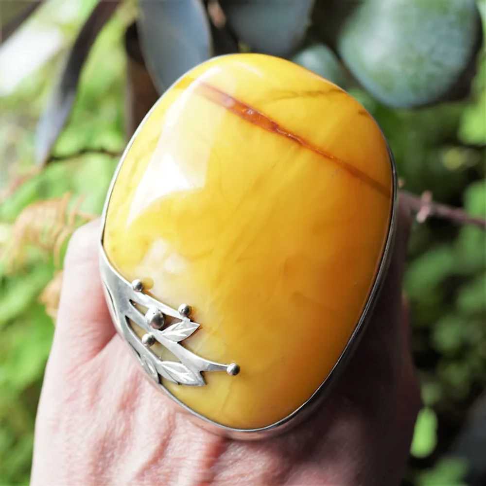 72,6g. Massive Baltic Amber Ring, Oversized Ring,… - image 2