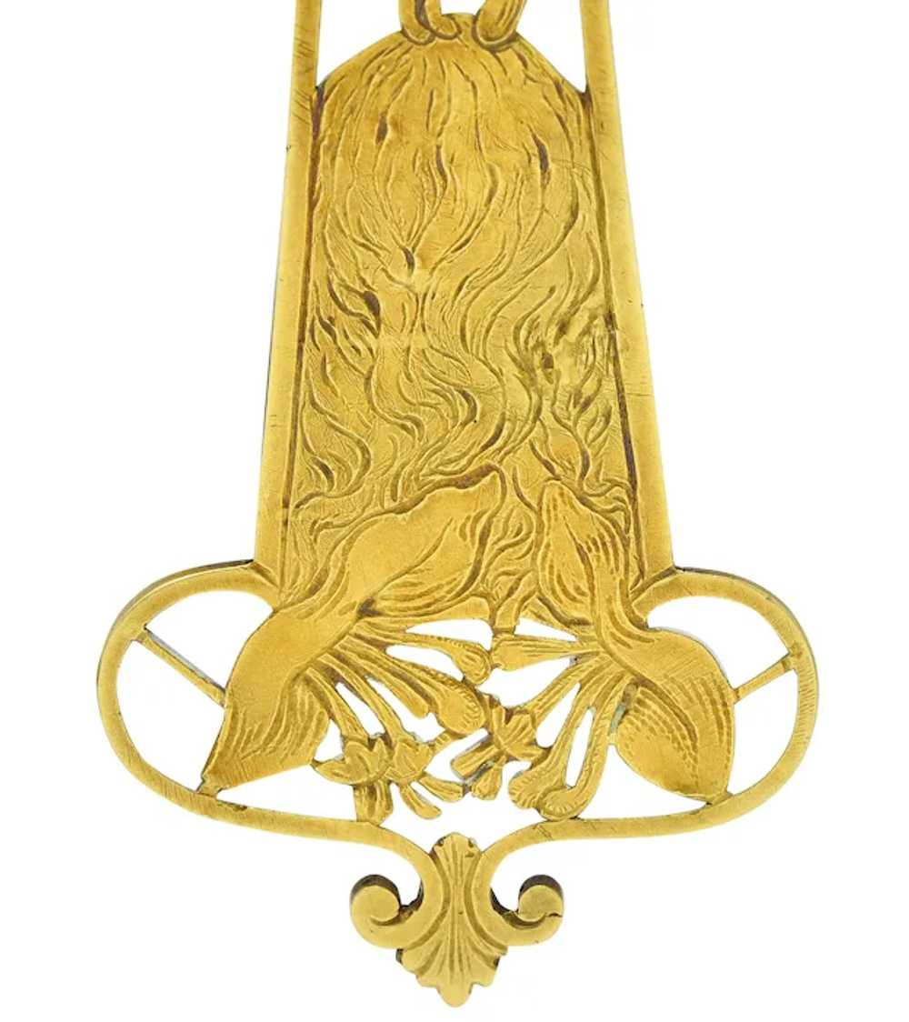 Eugene Feuilltre Art Nouveau Enamel 18 Karat Gold… - image 8