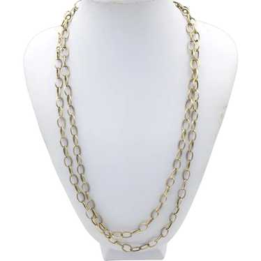 10K Gold 40" Cable Necklace - image 1