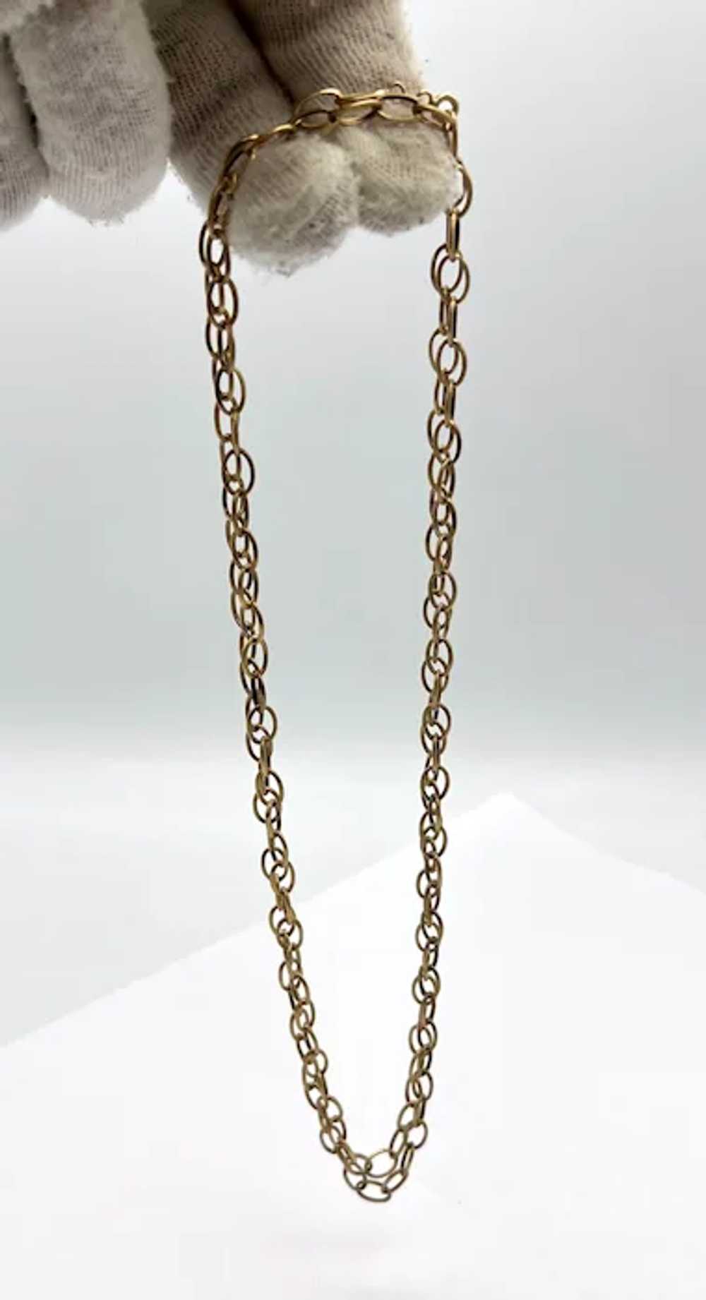 10K Gold 40" Cable Necklace - image 4