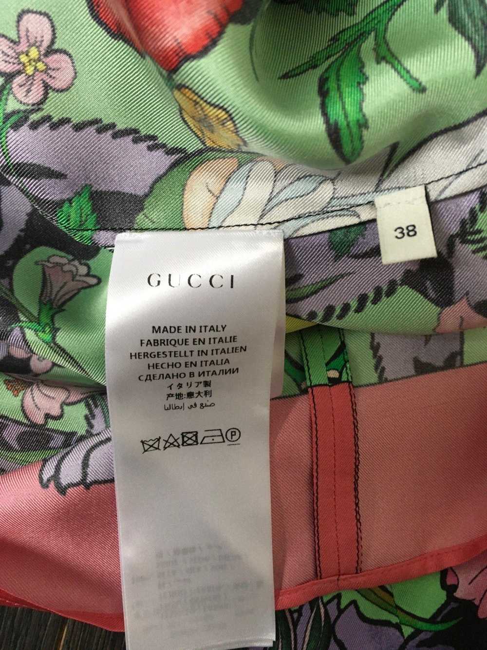 Gucci Flora Tiger Printed Silk Tunic Blouse - image 9