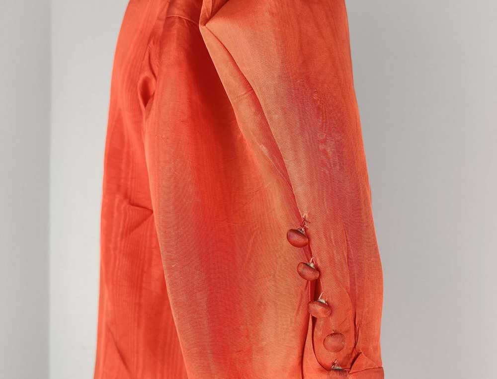 1930s Tomato Red Rayon Blouse - image 3