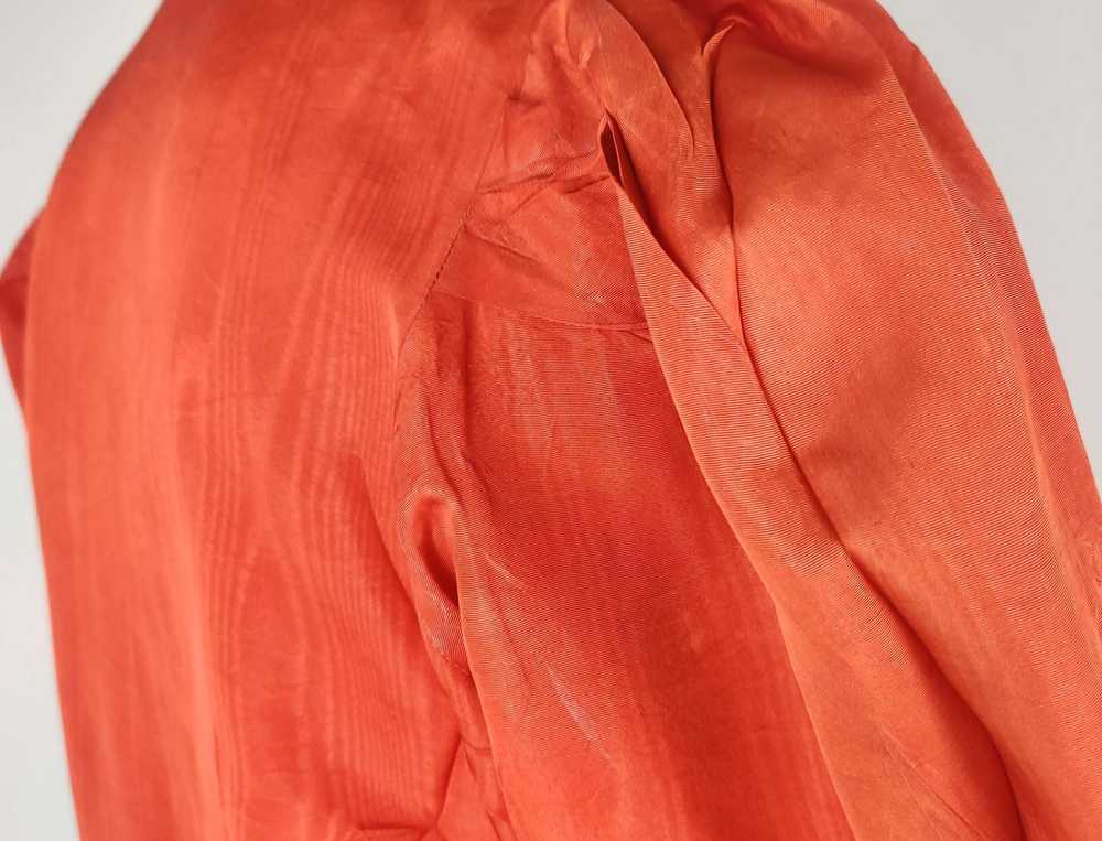 1930s Tomato Red Rayon Blouse - image 4