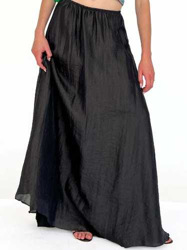 Crinkle Maxi Skirt - Gray - image 1
