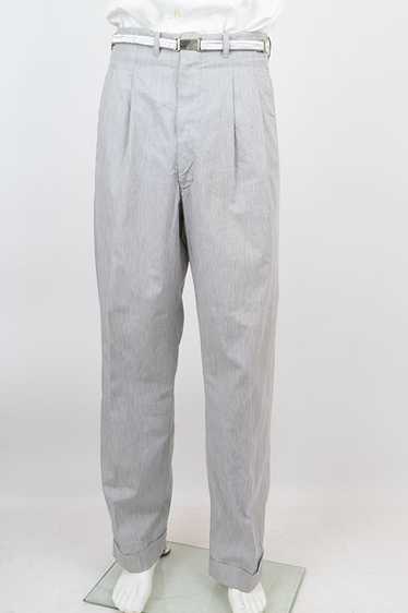 Men's VTG 1950s Wool Grey Drop Loop Pants Sz 36x30 50s