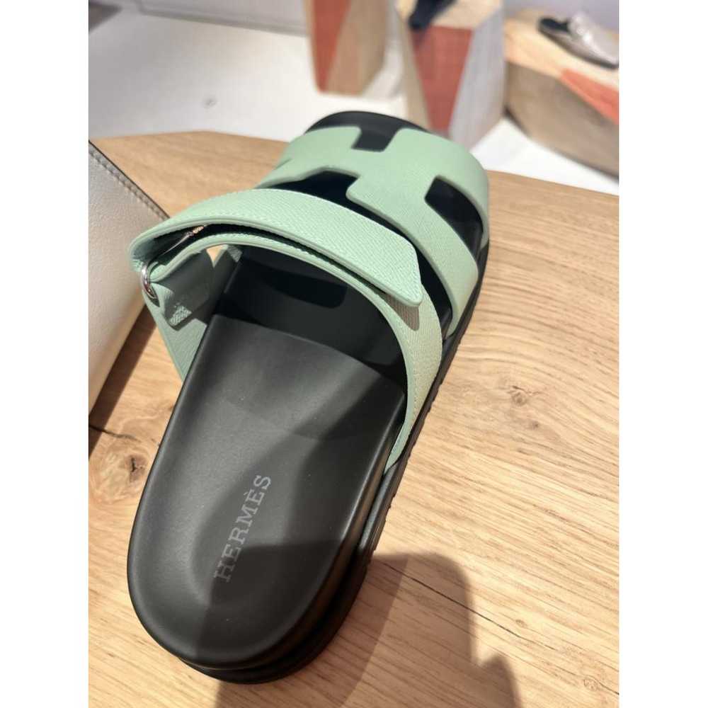 Hermès Chypre leather sandal - image 7