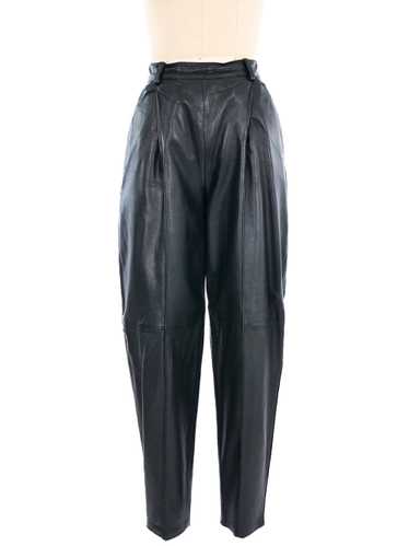 Versus By Gianni Versace Leather Trousers
